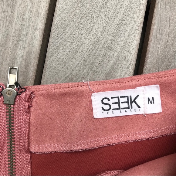 LF Seek The Label | Pink Suede Mini Skort - Picture 5 of 5